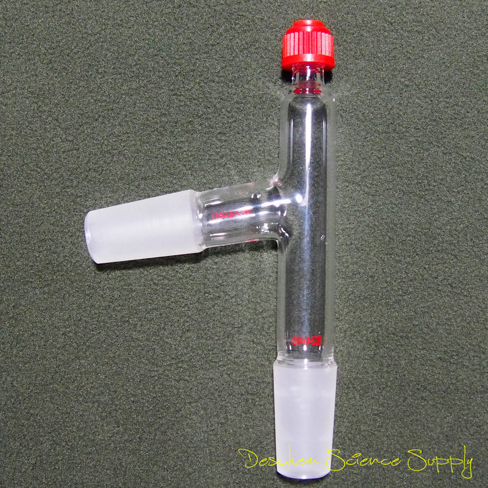 24/40,3-way Distillation Adapter With thread,Plastic Screw Thermometer Tube