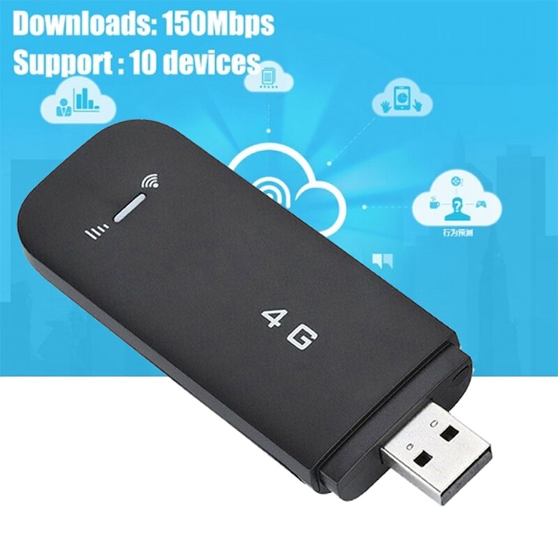 4G Lte Usb Modem Netwerk Adapter Draadloze Usb 150Mbps Netwerkkaart Met Wifi Hotspot Sim Card
