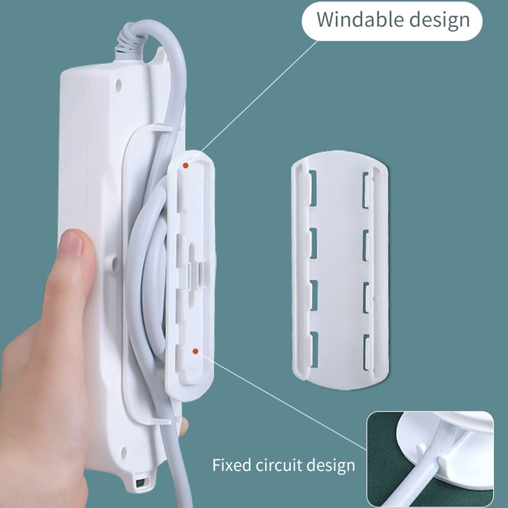 Power Strip Fixed Device Connected Patch Board Strip Board Stickers Wall Hangers Socket Fixed Device Wall Cord Manager Wall Hang