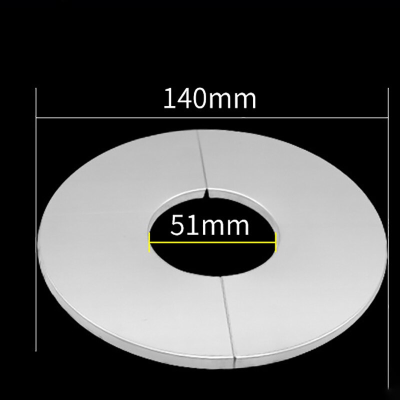 Stainless Steel Water Pipe Faucet Decorative Cover Self-Adhesive Cover Chrome Pipe Wall Covers Faucet Accessories: 140x51mm