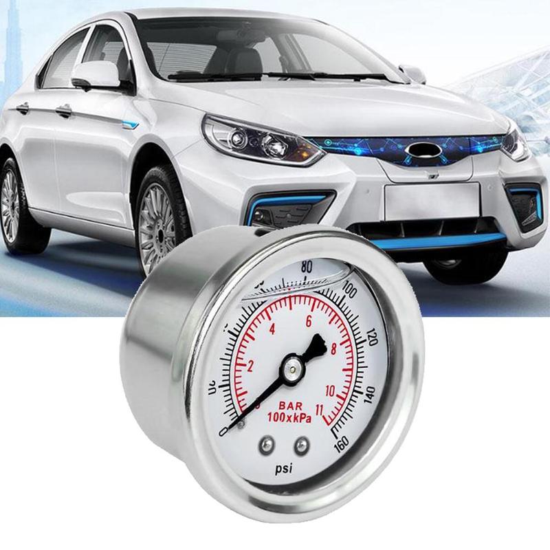 Automobile fuel regulating valve pressure gauge oil booster fuel / pressure 0-160psi gauge pressure gauge oil fuel pressure J1B0