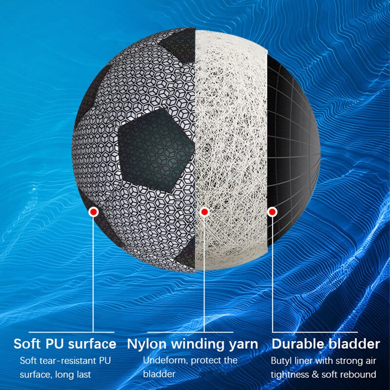 Glow In Dark Football Ball Soccer Size 5 4 Standard Practice Training Football Luminate Glowing Football balls PU Reflective