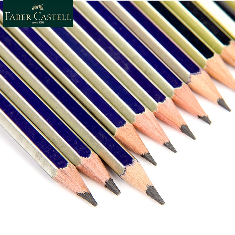 Faber Castell 12pcs Wood Sketch and Drawing Pencil Set 5H 4H 3H 2H H HB B 2B 3B 4B 5B 6B 7B 8B Art Supply 1221