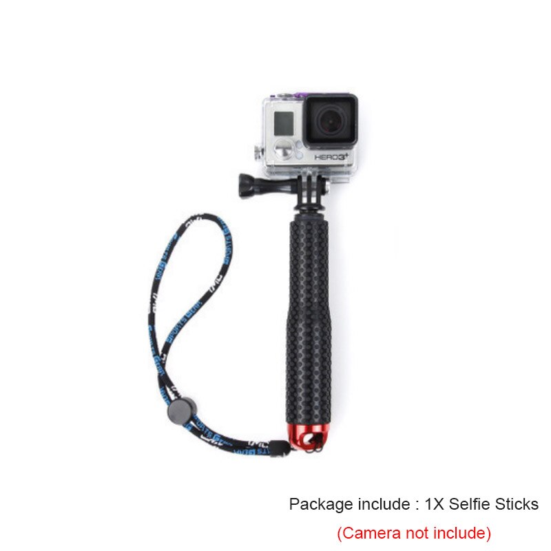 Palo extensible para Go Pro, palo Selfie portátil para GoPro HERO 5, 4, 6, 7, 3 + 3, 2, 1, SJ4000, Xiaomi Yi: Red