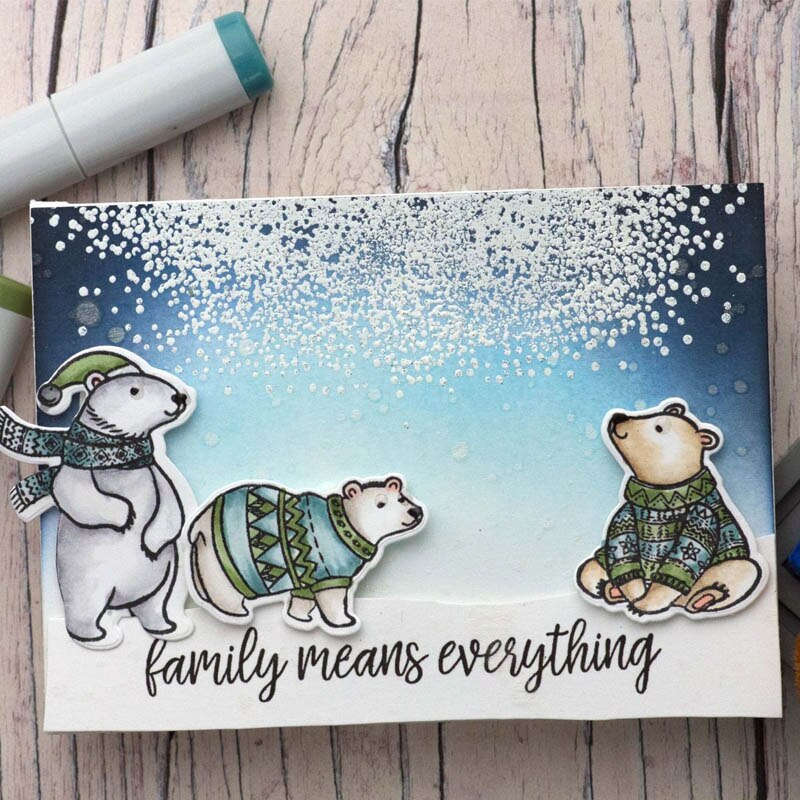 Animal Polar Bear Clear Stamps for Scrapbooking Card Making Silicone Craft Stamps Transparent