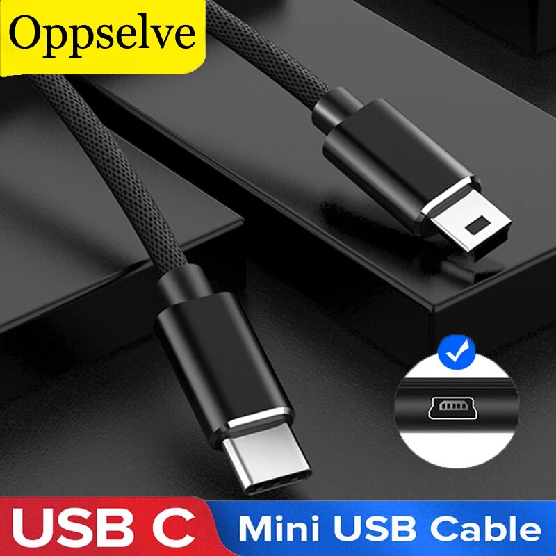 USB C to Mini USB Cable USB Mini-B Adapter Connector For Thunderbolt 3 PC Computer Laptop Player Digital Camera Mini USB Cord