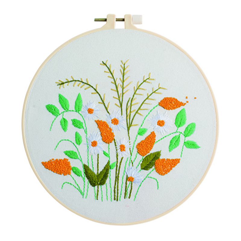 Diy Borduurwerk Bloem Handwerk Handwerken Voor Beginner Kruissteek Ambachten Hand-Gestikt Decor Schilderen Borduren Home Deco: F