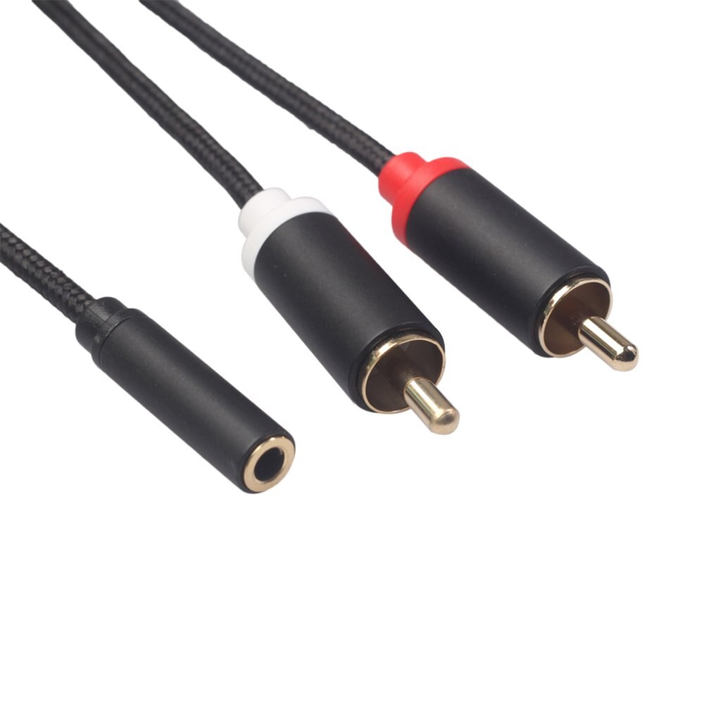 Universal Audio Adapter Cable 3.5mm Stereo Audio Female Jack To 2 RCA Male Socket Headphone 3.5 Y Adapter Cable
