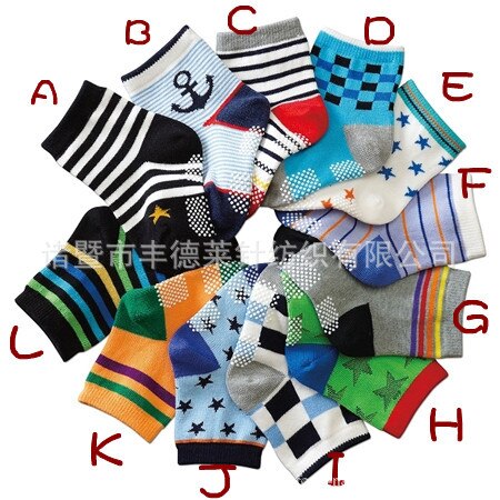 12Pairs Kinderen Sokken Baby Jongen Meisje Toevallige Winter Meias Infantil Baby Slippers Anti Slip Sokken Vloer Kinderen Sokken 1-3T 10-12Cm: 2