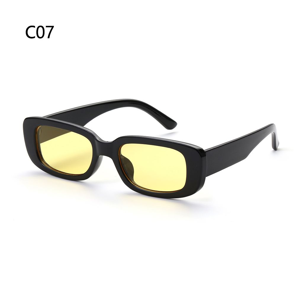 Rectangle Narrow Sunglasses Women Small Frame Sun Glasses Eyewear UV400 Driving Goggles: C07