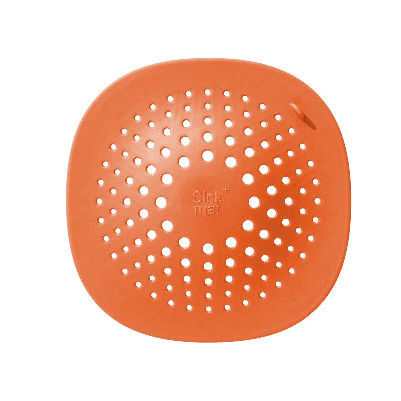 Aanrecht Filter Douche Drain Haar Catcher Stopper Huishoudelijke Badkamer Afvoerputje Cover Universele Anti-Verstopping Gootsteenzeefje: Oranje