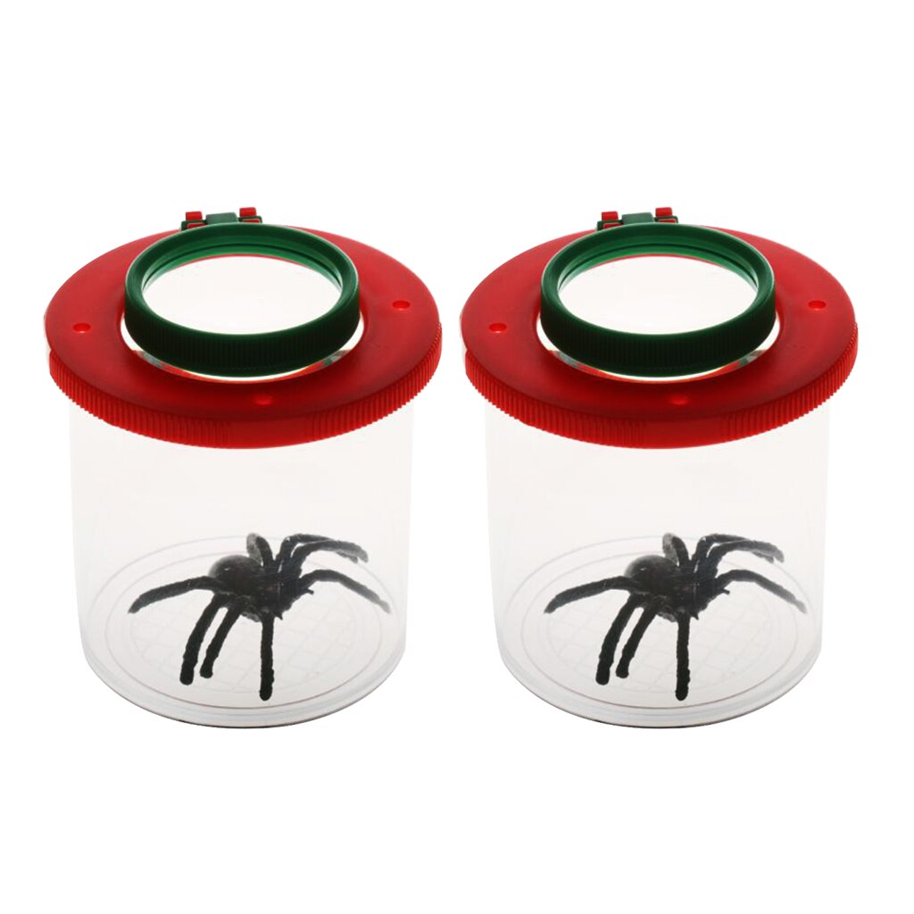 2pcs 4X Magnifying Bug/insect Viewer Magnifying Lid For Viewing Insects