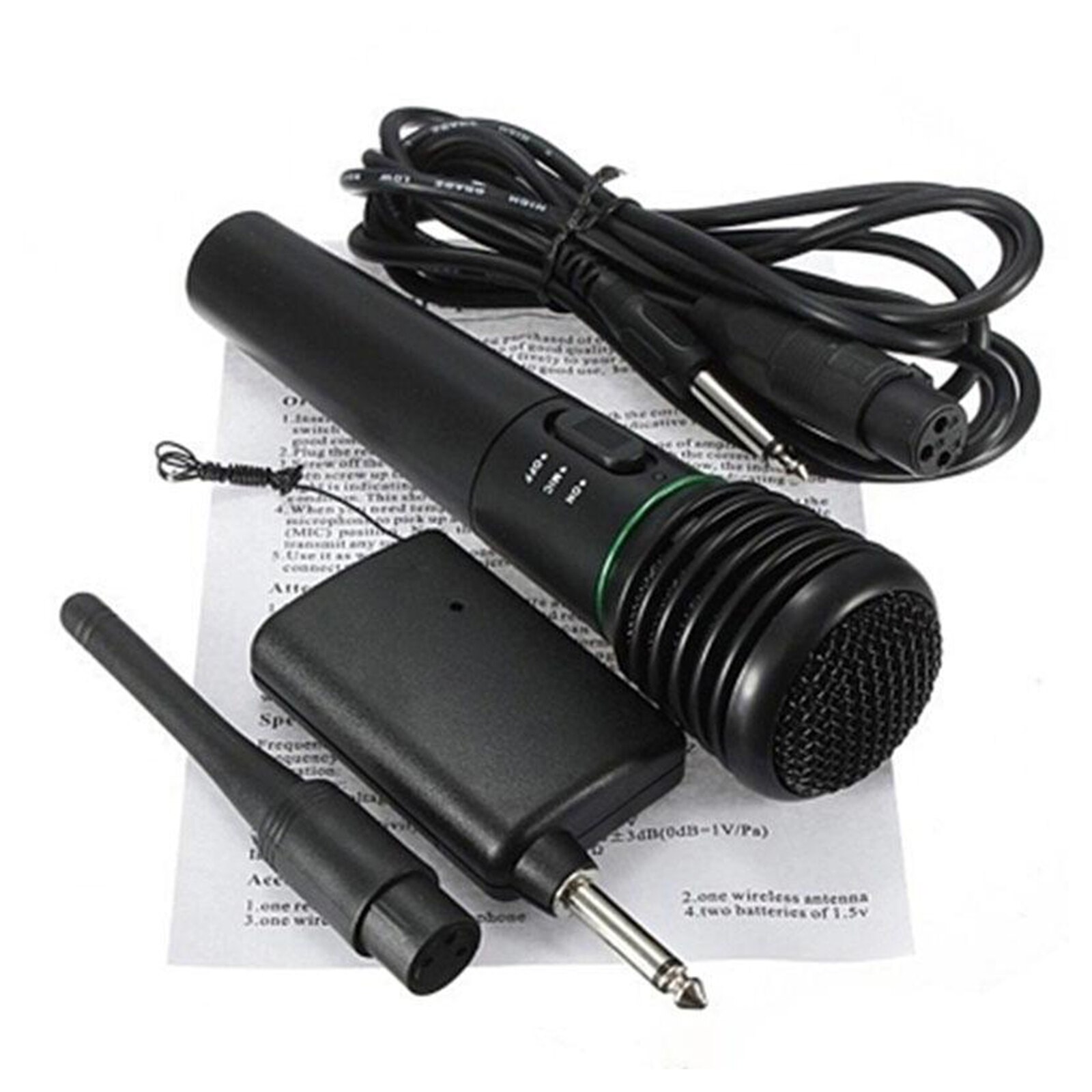 Karaoke Microphone Handheld Wired or Wireless Dynamic Microphone Clear Voice Mic for Karaoke Vocal Performance