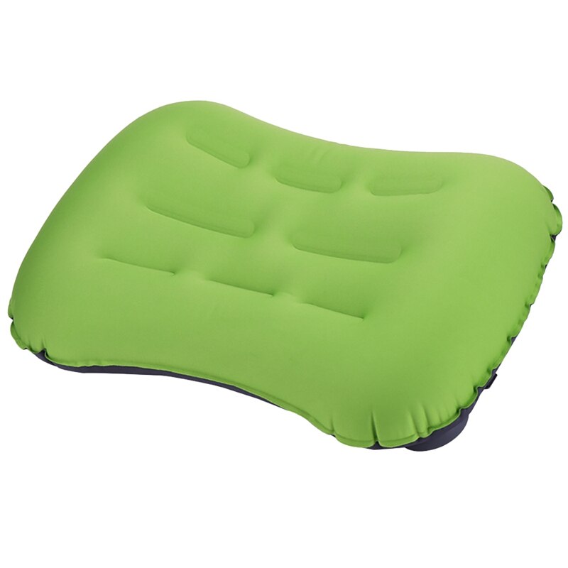 Camping Pillow Ultralight Inflating Travel Camping Pillows Inflatable Camping Pillow For Camping Hiking Backpacking: Green  Black