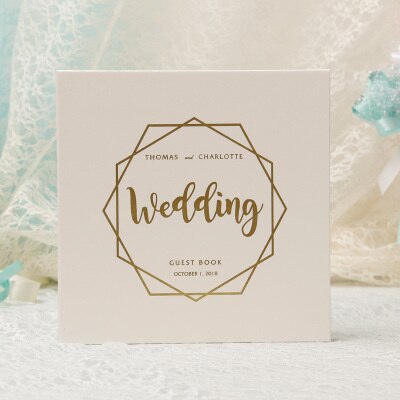 Forest 1pcs Booklet with acylic classmates Company party Lace anniversary Wedding guest friend signature book or as: Beige