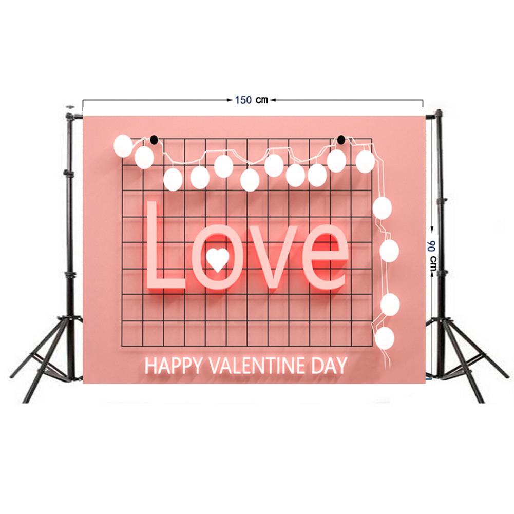 Glad valentines baggrund ikke-afskallet væg bordkunst stof studiefotografi rekvisitter hjemmefest dekorativt tilbehør: H