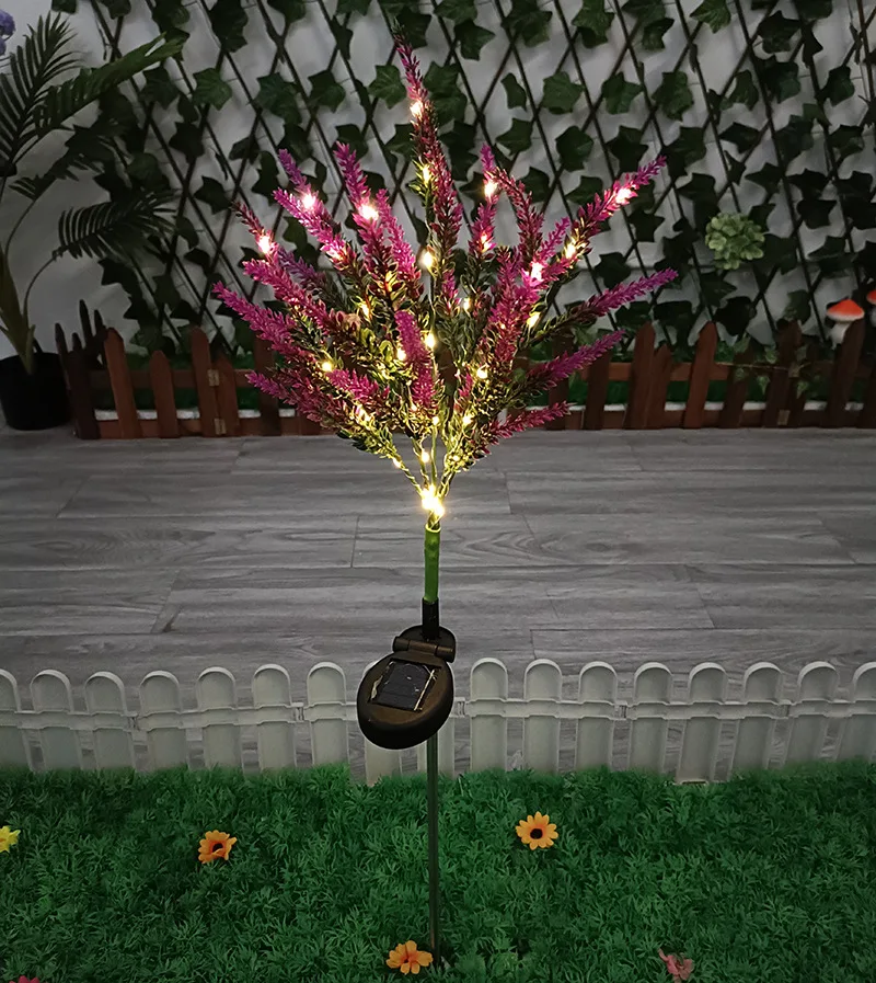 Solar Garden Lights Wild Flower Chrysanthemum Stake Lawn Lamp Waterproof Garden Butterfly Lamps Yard Art for Home Decoration: RGB