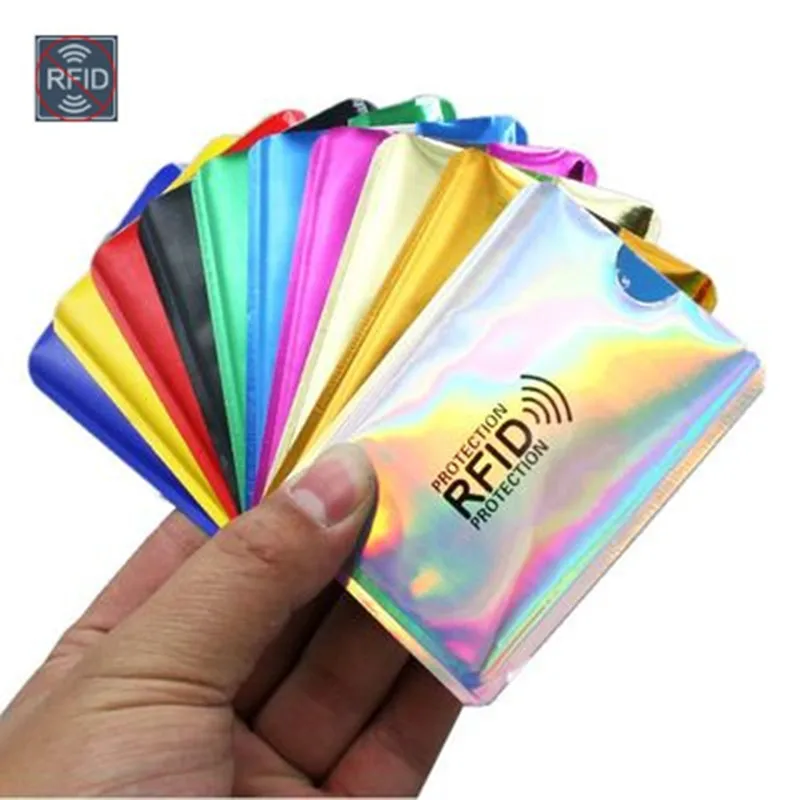 10 stücke Anti Rfid Kreditkarte Halfter Blockierung Leser sperren Blocker Bank Karten Schutz Abschirmung Tasche Bunte Anti-diebstahl karte fallen