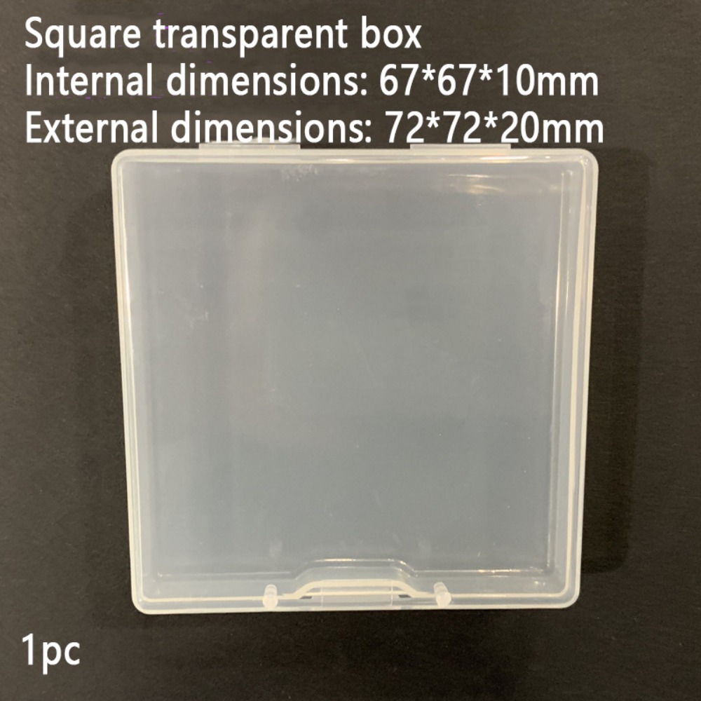 Kleine tragbare Mini-Aquarell-Farbbox, quadratisch, weiß/transparent, weiß, leere Kunststoff-Farbpfanne, Kunststoff, mehrdimensional