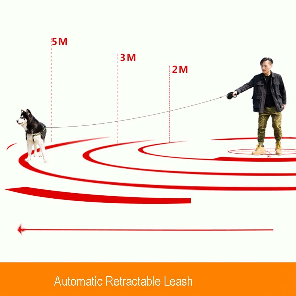 3M 5M 40KG Dogs Retractable Dog Leash Flexible Automatic Extending Walking Lead Rope Traction for Small Medium Dog 10 Colors