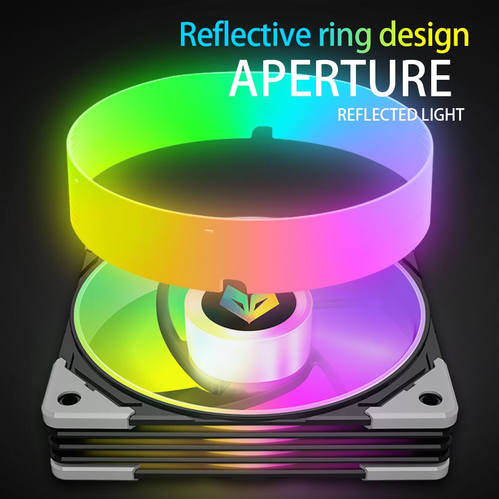 COOLMOON AS1 CPU Cooler 3 Pin ARGB FDB Bearing PWM PC Cooling Fan 120mm Darkflash DR12 PRO 120mm Cooling Fan RGB Adjust Speed