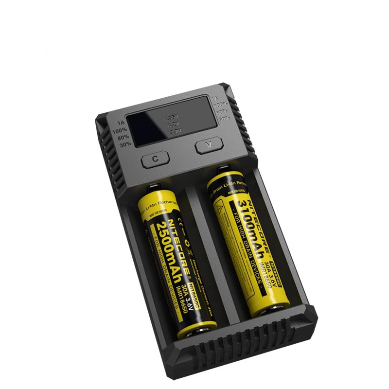 Nitecore I2 Intellicharger Batterij Slimme Lader Voor Li-Ion/Imr Nicd 16340 10440 Aaa 14500 18650 26650 Batterijen