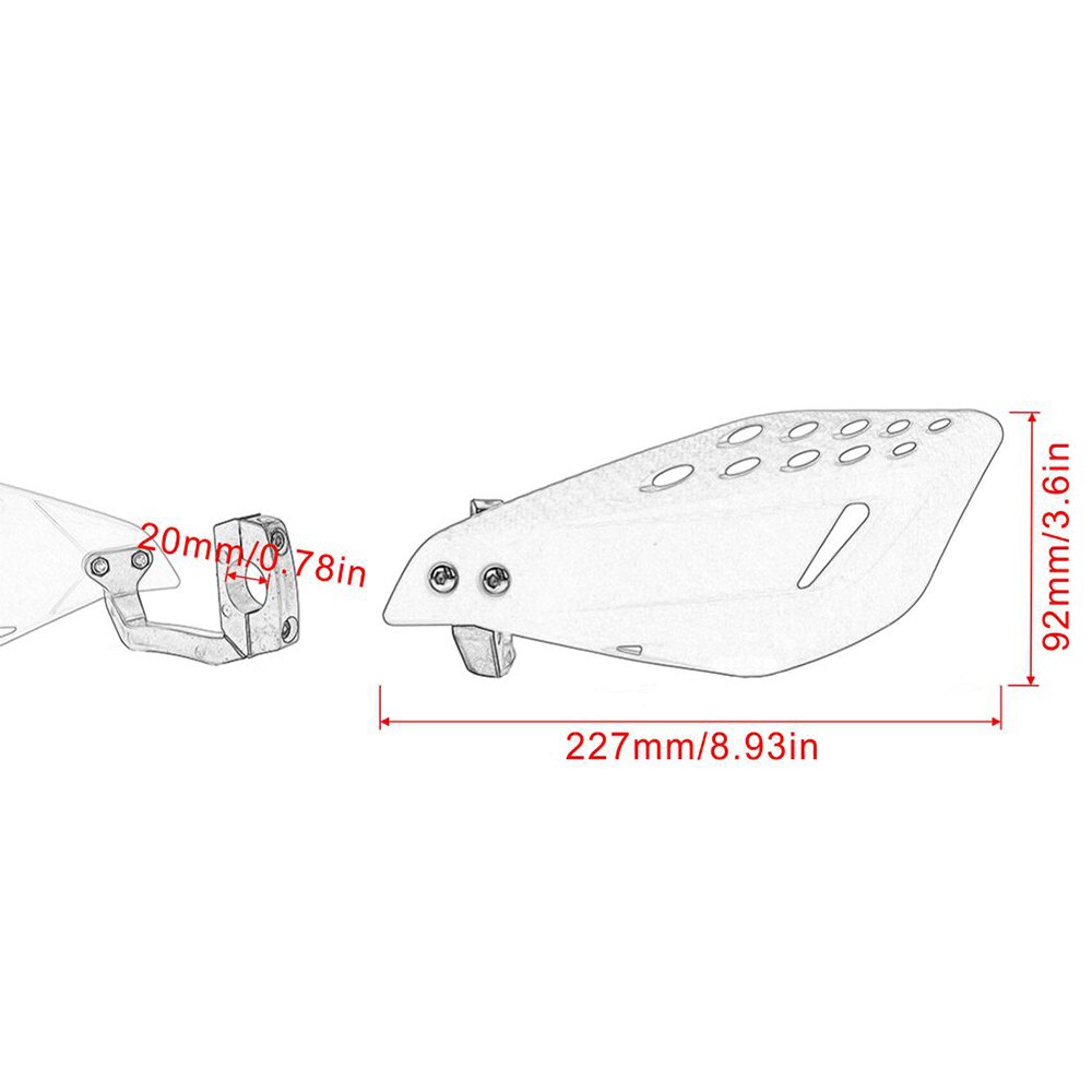 Universal motorcykel abs handskydd atv cykel handskydd 22mm 7/8 "motocross styr handskydd skydd vänster / höger handskydd