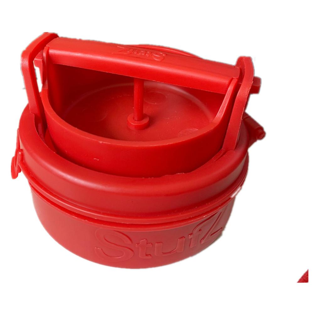 Manual Meat Press Red Household Hamburger DIY Mold Chef Cutlets Meat Press Mold Kitchen DIY Supplies Two Packages: OPP