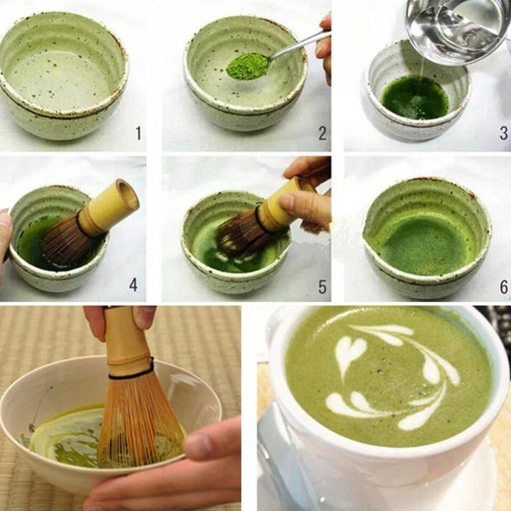 1pc Bamboo Tea Whisk Matcha Green Tea Powder Bamboo Brush Appliance Matching Tool Japanese Matcha Tool Kitchen Supplies
