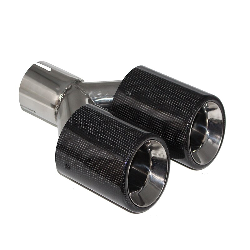 Auto Accessoires Uitlaatpijp Staart Mond Y-Vormige Gekruld Bell Mond Dubbele Mond Carbon Fiber Staart Keel Vier Outlet uitlaat