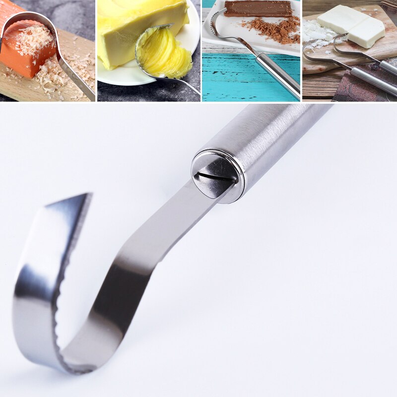 Chocolade Schraper Rvs Kaasrasp Boter Mes Cutter Nuttig Dessert Tool Bakken Gadgets Handbediende