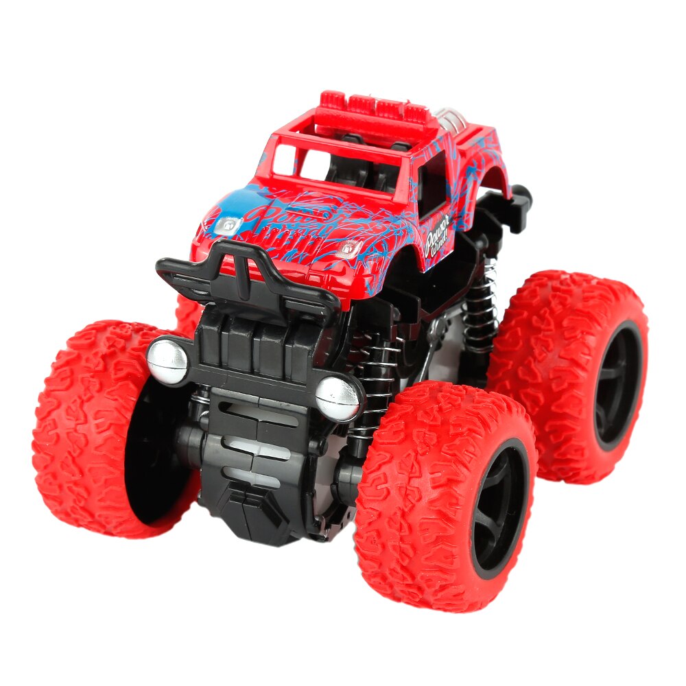 Inertie Vier-Wheel-Drive off-Road Voertuig Kinderen Simulatie Model Auto Anti-Onbreekbaar Speelgoed Auto Baby auto Model: Rood