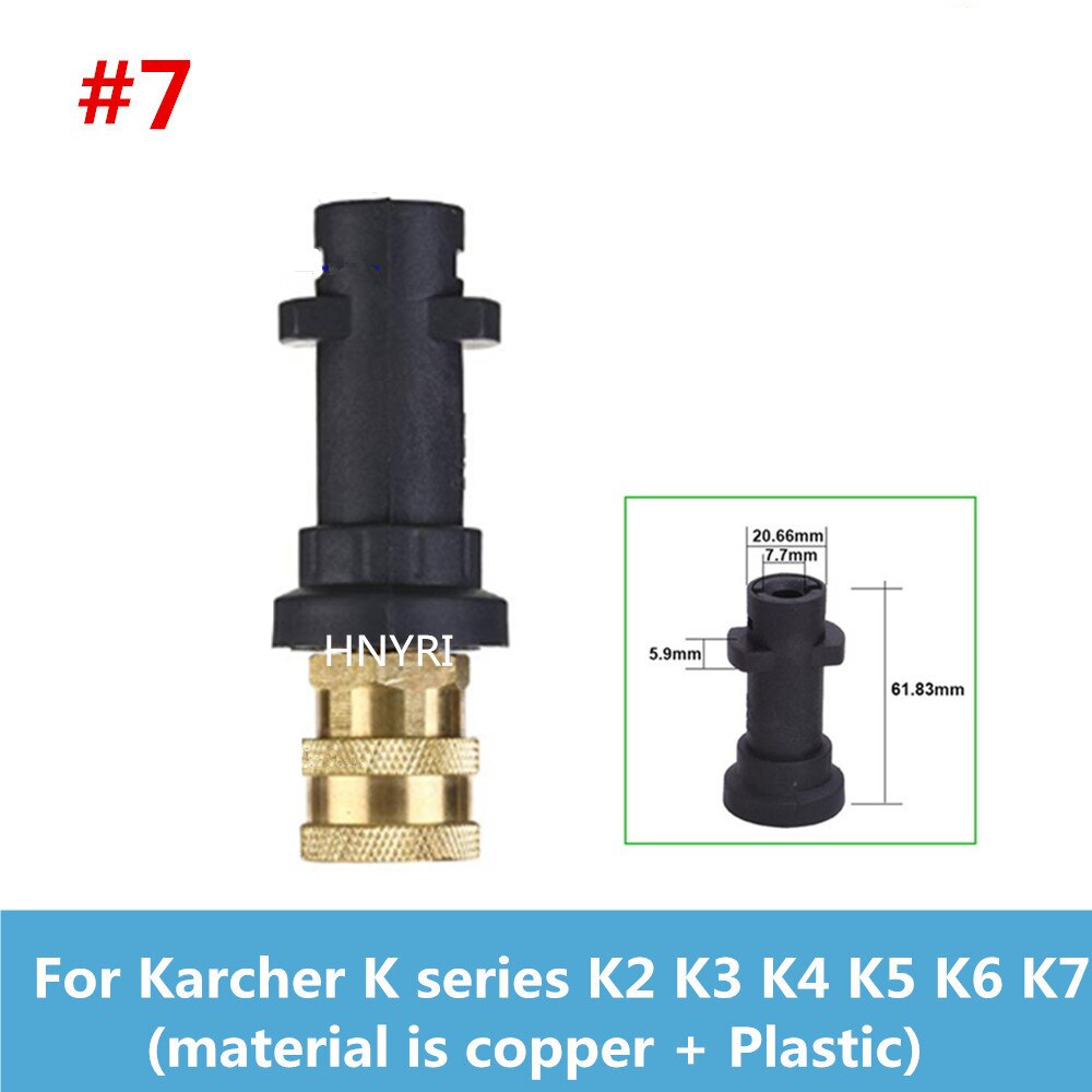HNYRI myjka ciśnieniowa męski Adapter G1/4 &quot;szybkozłączka do Karcher/LAVOR/Gerni/Aquatak/Parkside Cleaning Machine: Type 7
