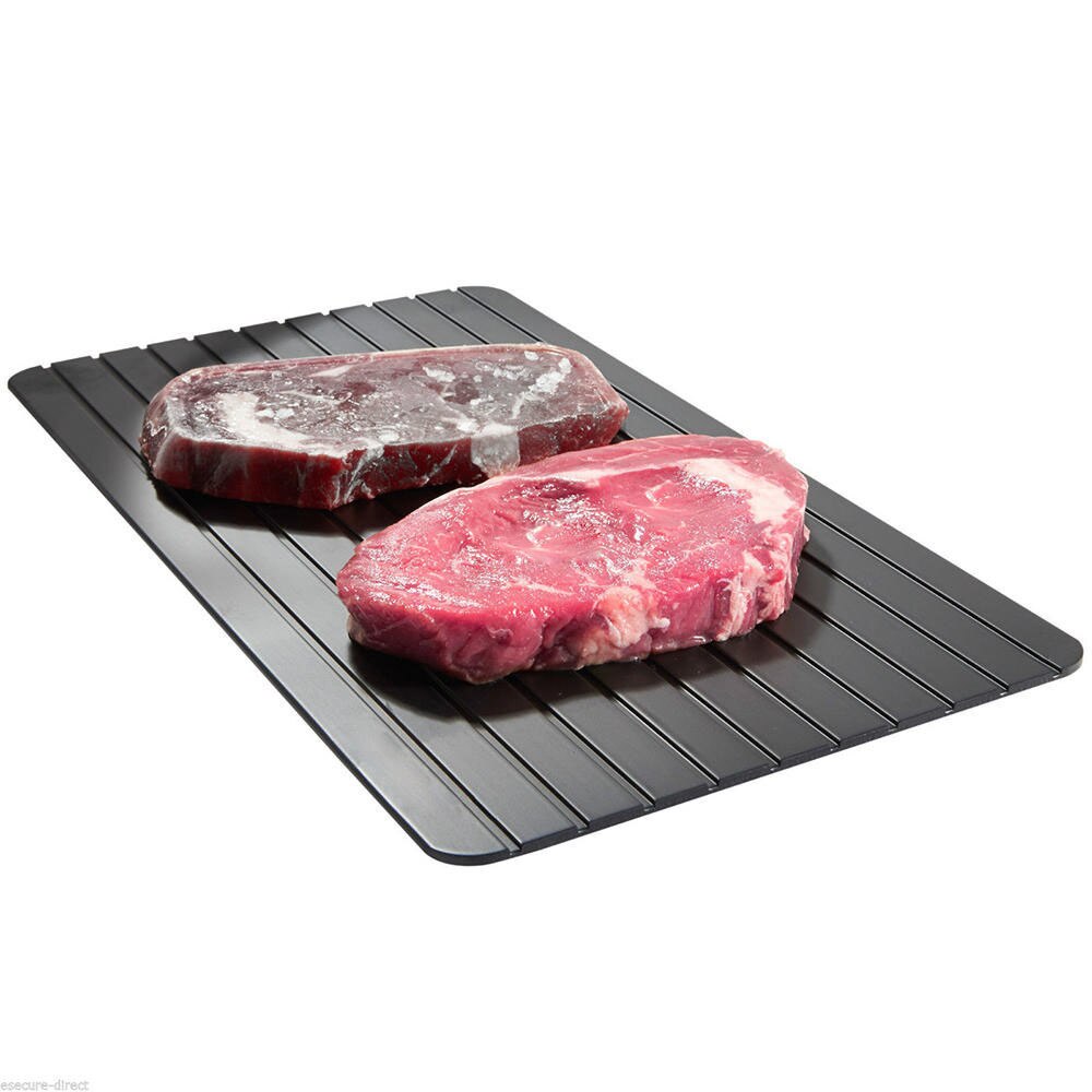 Hamburger Meat Beef Defrosting Tray Make Tool Metal Plate Defrosting Tray Safe Fast Thawing Frozen Meat Defrost Kitchen Tool