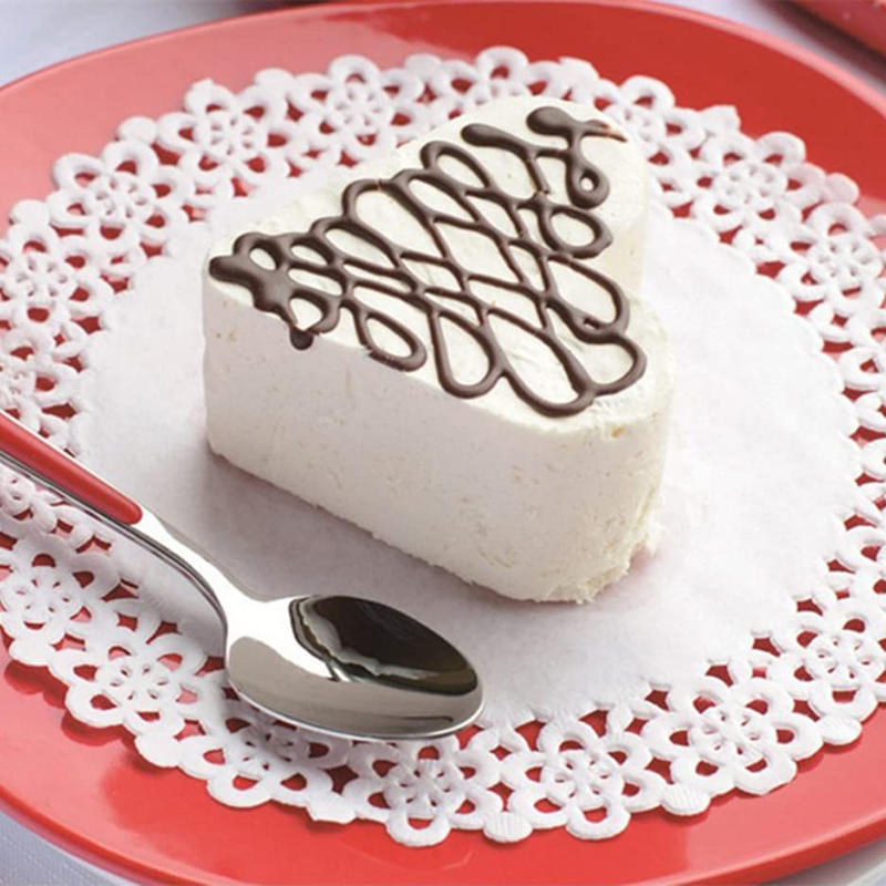 150 stk. runde måtter til papirservietter med blondekant, cupcake-underlag til stegt mad, dessert, småkager, fest, bryllupsborddekoration, kiks, kageunderlag