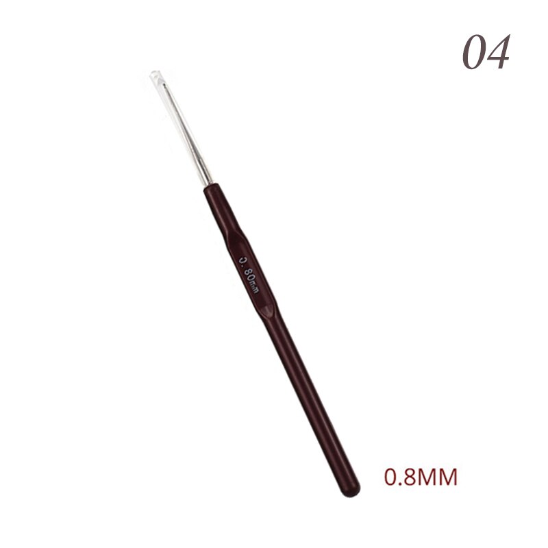 0.5-2.5mm Crochet Hooks With Plastic Handle Micro Crochet Needle For Knitting Lace Trim DIY Knitting Tools Supplies: 0.8mm