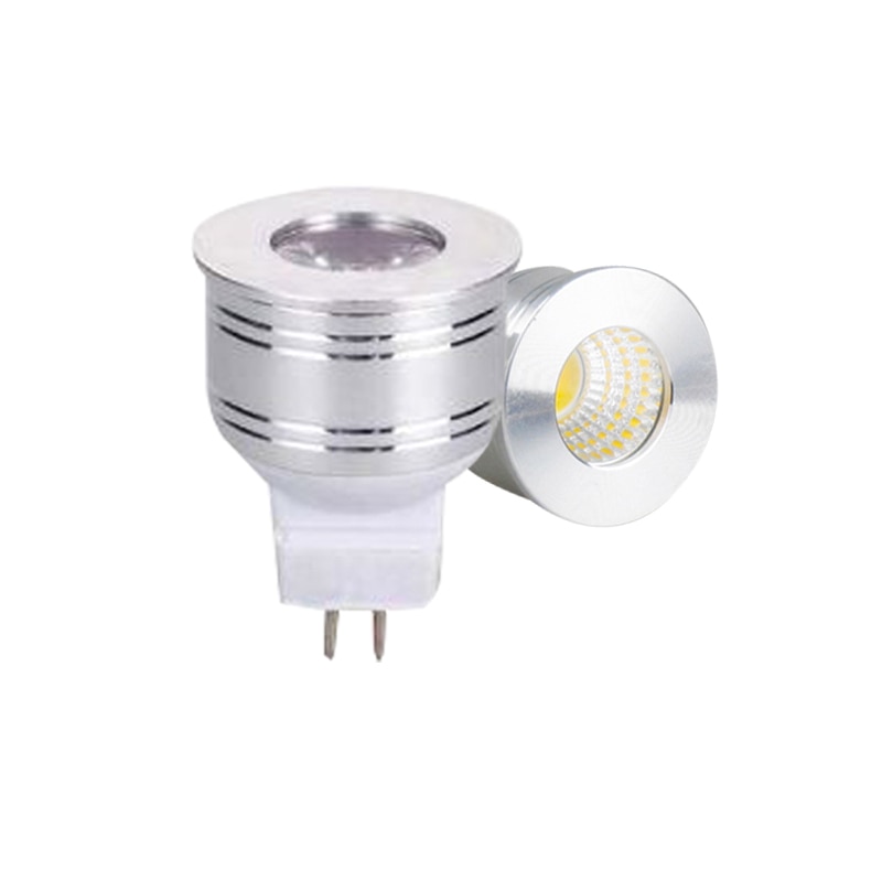 1W 3W bombilla LED MR16 12V regulable 35mm Mini bombilla de foco GU5.3 GU10 E27 COB lámparas 220V 110V