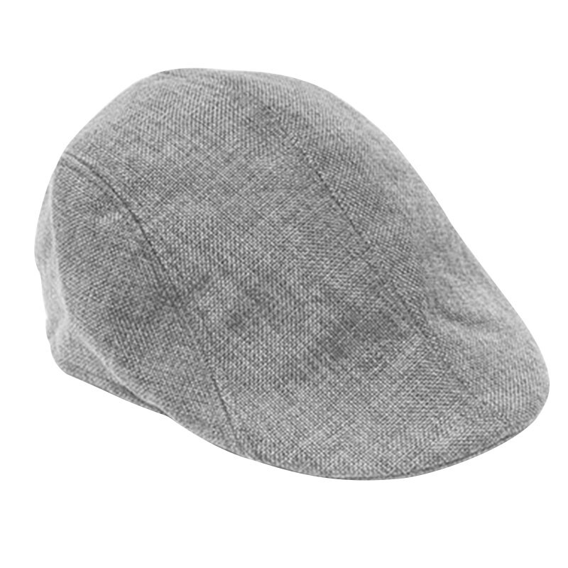 Baretter chauffør cabbie golf gatsby kasket mænd afslappet nyhedsdreng hat gentleman klassisk vedbend hat retro vinter baret kasket solide flade hatte: Grå