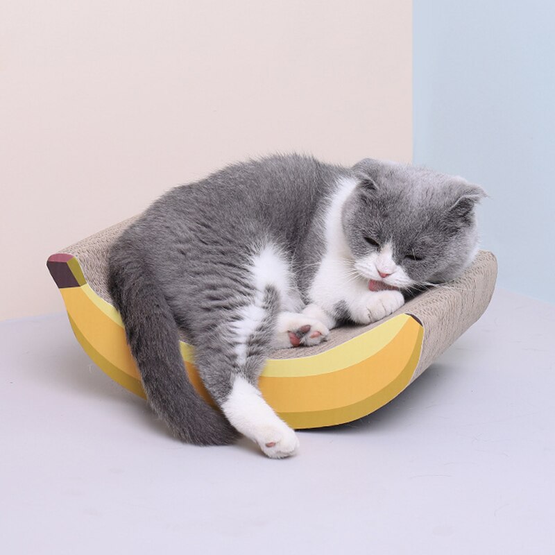 Krabpaal voor katten, bank van gegolfd karton voor katten, krabpaal voor katten, ligstoel voor katten