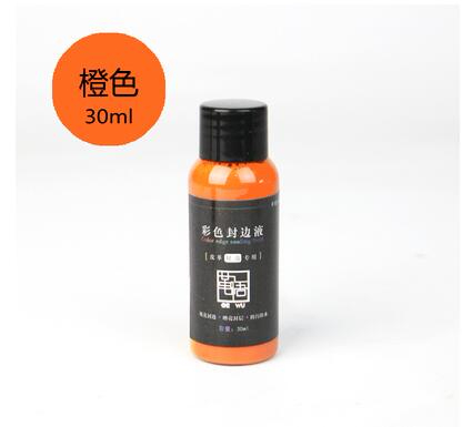 Gør-det-selv vegetabilsk garvet læder kantmiddel vandbaseret kantforsegling flydende polering 30ml/ flaske 10 farver chosing læder håndværk: Orange 30ml