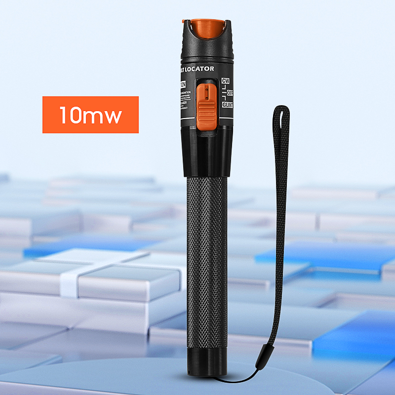 Medidor de potencia óptica (OPM -50 ~ + 26dBm) y localizador visual de fallos (1/10/20/30/50mw VFL) Kit de herramientas de prueba de cables de fibra óptica FTTH (opcional): Negro