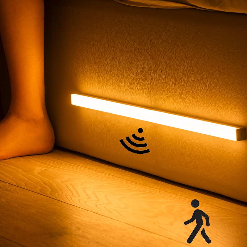 30Cm Led Pir Led Motion Sensor Licht 5V Usb Opladen Nachtkastje Nacht Lampen Menselijk Lichaam Inductie Keuken Gang trappen Verlichting