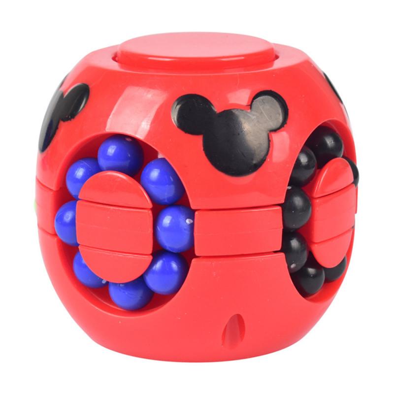 Toupie amusante pour le bout des doigts, 3 couleurs, jeu de décompression, Puzzle magique, boule Cube de haricots pour enfants et adultes