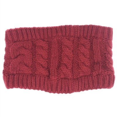 Vrouwen Warm Winter Sneeuw Hoed Muts Geen Top Wol Hoed: Rood