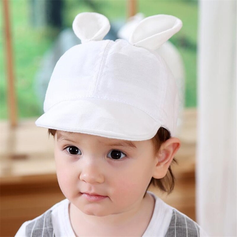 Chapeau de bébé garçon avec oreilles mignonnes, casquette de baseball en coton pour bébé, chapeaux de soleil d'été pour bébé, casquettes pour enfants
