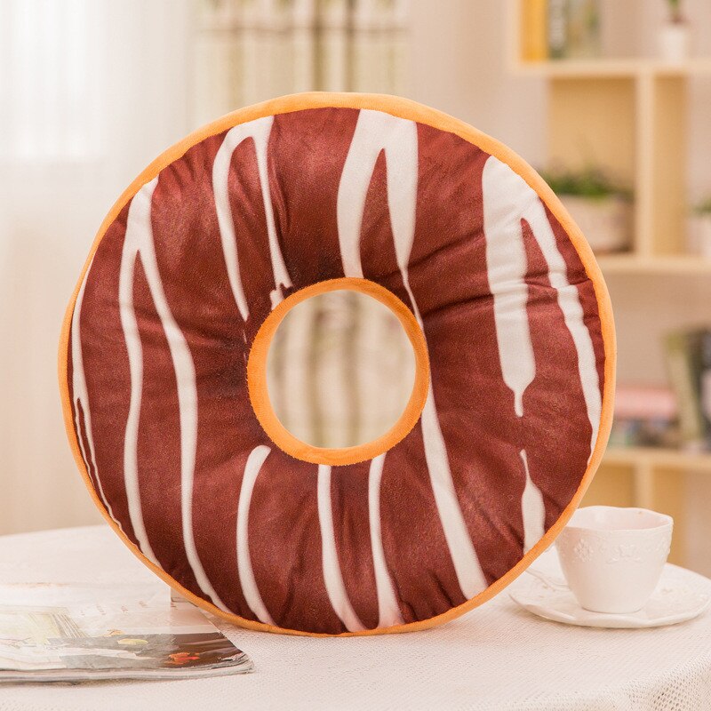 Coussin éponge à donuts 3D 40 cm | Rond et doux, coussin de siège de chaise en peluche, pour maison bureau voiture, oreiller décoratif, jouet: 8