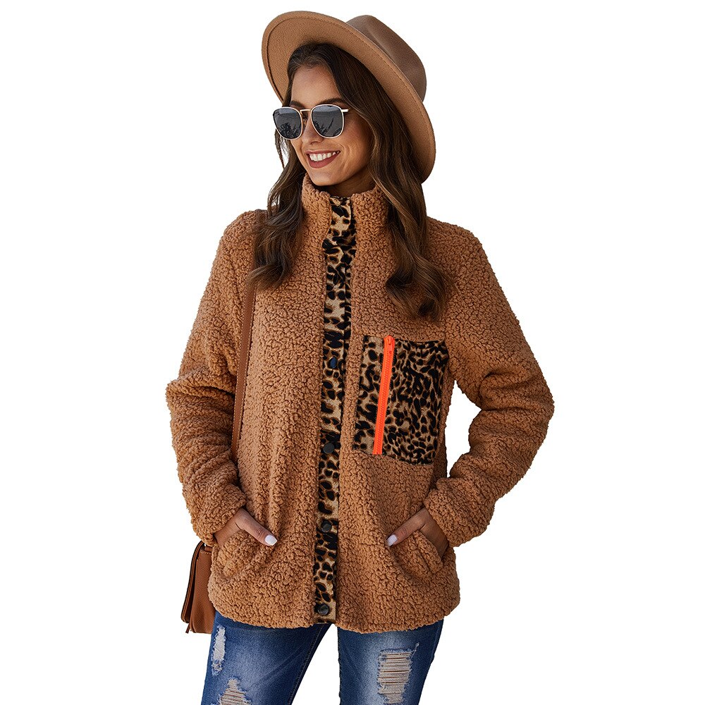 thumbnail: SHINROAD Heren Winterjas Met Luipaardprint - Lange Mouwen, Capuchon En Zakken - Dikke Fleece Voor Warmte - Maten S T/m 4XL - Ideaal Voor Herfst En Winter