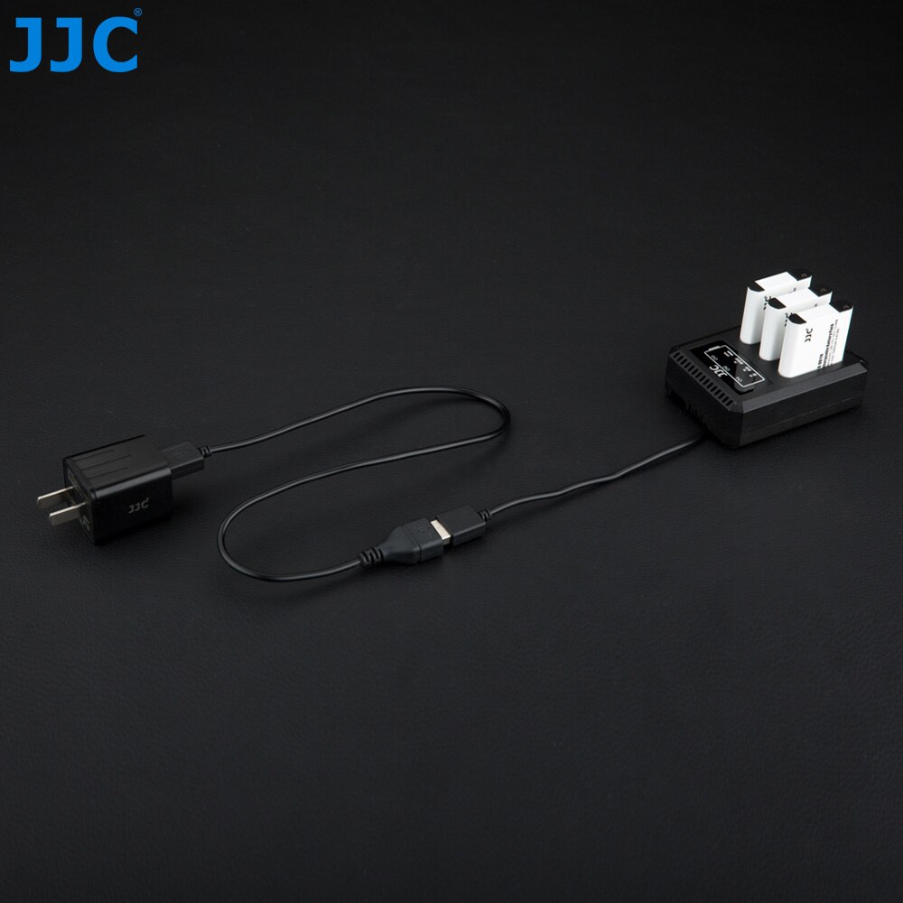 Jjc usb multi batteriladdare för ricoh db -110/ olympus li -90b/ jjc b -db110 ladda 3 batterier med led indikatorer förlängningskabel