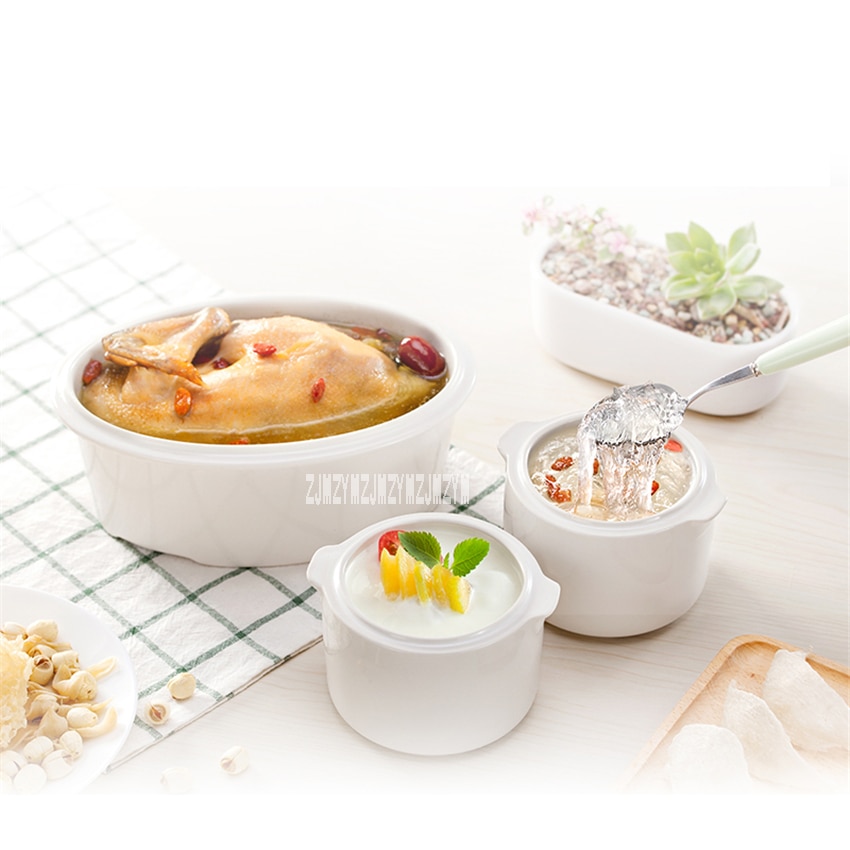 DDZ-W116D Automatische Huishoudelijke Slowcooker Mini Elektrische Slow Cooker 300 W Soep Koken Machine Met 3 Pot Keramiek Liner 220 V