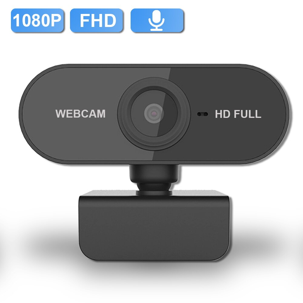 Full HD Webcam 1080P USB Drive-free Plug and Play Built-in Fidelity Microphone Computer Camera for HD Live Video Desktop Webcam: 1080P-2